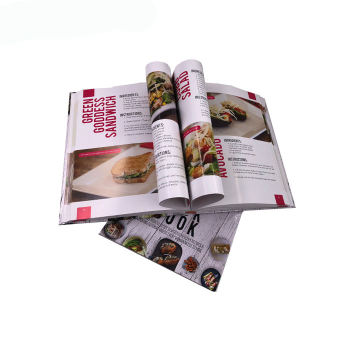 주문 색깔 뜨거운 포일 각인을 인쇄하는 Softcover 음식 조리법 책