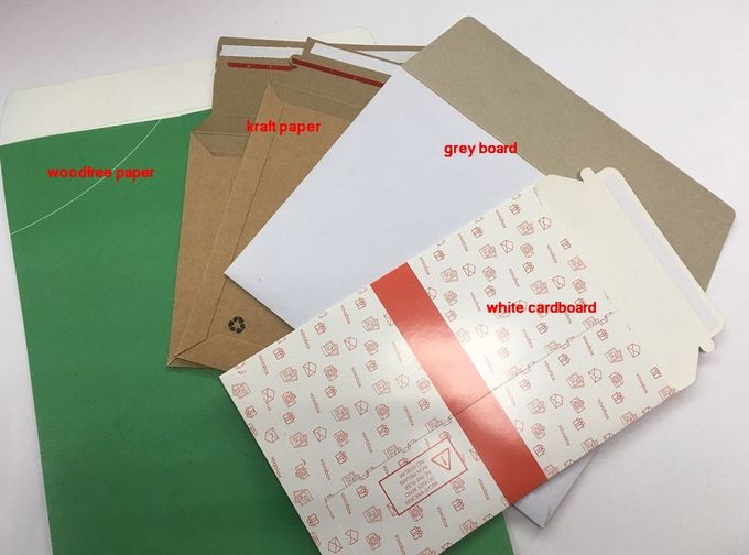 A5 봉투 인쇄 서비스 자동 접착을 가진 엄밀한 Kraft 마분지 우송자 봉투