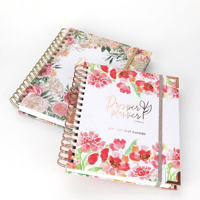 2024 Custom Printing Weekly Planner laminated Divider Tab and Gold Reinforced Corners (특별 인쇄 주간 기획기) 는 가루로 된 분단 탭과 금으로 강화된 각을 가지고 있습니다. 3