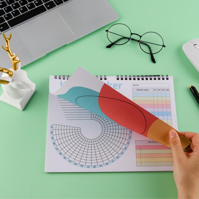 CMYK 2021-2022 A4 A5 쌍무선 결합 주간 일일 계획기 노트북 인쇄 5