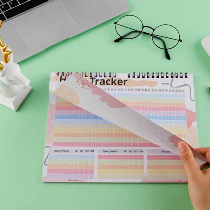 CMYK 2021-2022 A4 A5 쌍무선 결합 주간 일일 계획기 노트북 인쇄 4