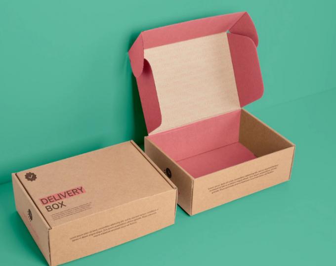 CMYK 인쇄 크래프트 종이 고리 포장  corrugated carton 메일러 배송 상자 9