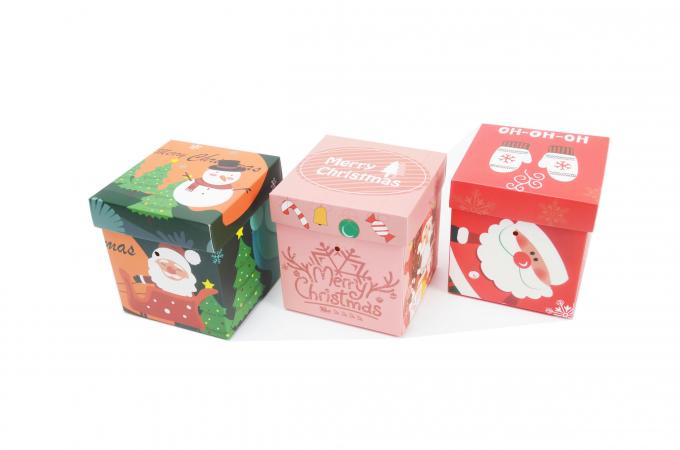 맞춤 Xmas 산타 스노우맨 인쇄 작은 선물 포장 크리스마스 선물 캔디 상자 뚜?? 5