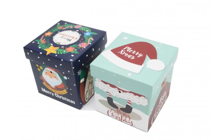 맞춤 Xmas 산타 스노우맨 인쇄 작은 선물 포장 크리스마스 선물 캔디 상자 뚜?? 8